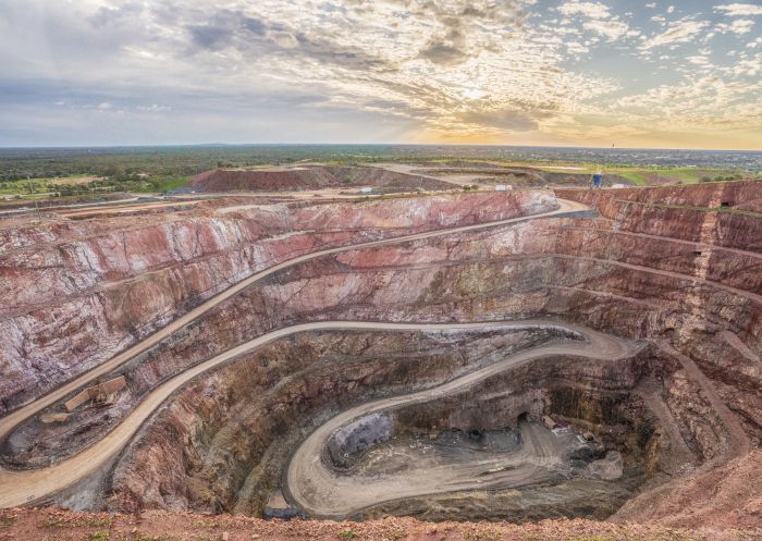 Views over the vast Cobar Open Cut Mine from the Fort Bourke Hill Lookout