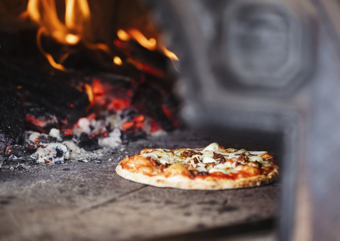 Pizza and Pizza Oven at Four Winds Vineyard in Murrumbateman 