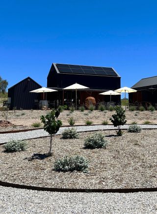 View of the grounds at Small Batch Brewery & Hop Farm, Mudgee