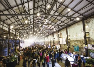 The Night Markets in the Carriageworks, Eveleigh during Vivid Sydney