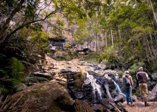Couple at Protesters Falls, Nightcap National Park, Northern Rivers