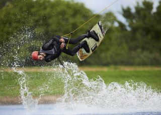 Man enjoying an action-packed experience at Cables Wake Park, Penrith