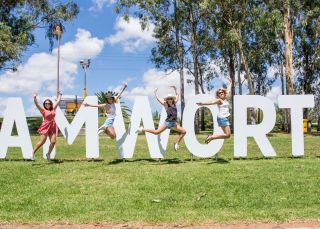 Women enjoying a day out at the Tamworth Country Music Festival 2017, Tamworth