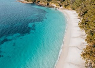 Aerial view of Murrays Beach, Jervis Bay