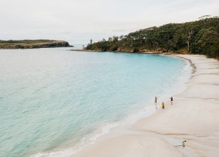 杰维斯湾墨累斯海滩鸟瞰图