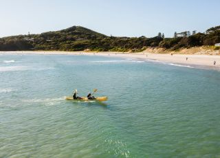 Young people kayaking, Cape Byron Kayaks, Byron Bay