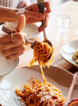Pasta dish at The Mermaid Beach House, Coffs Harbour