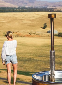Woman enjoying scenic views surrounding Kimo Estate, Nangus