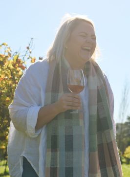 Woman wine tasting, Bendooley Estate, Berrima