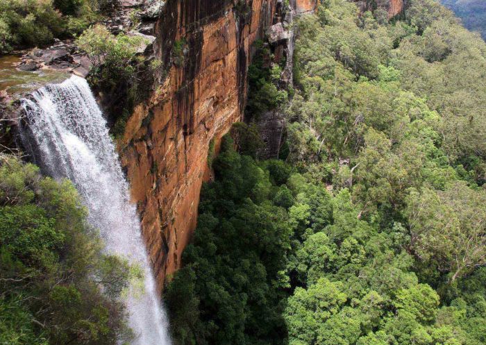 Water tumbling off the clifftop, Fitzroy Falls, Morton National Park