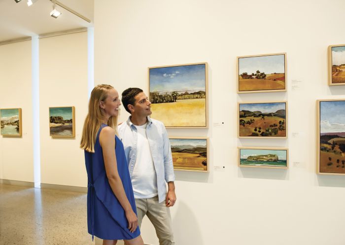 Couple enjoying a visit to the Tweed Regional Gallery & Margaret Olley Art Centre in Murwillumbah