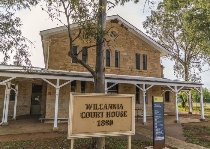 The historic sandstone Wilcannia Court Couse built in 1880