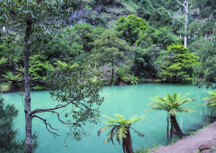 The Blue Lake, Jenolan Caves obtains it's unnatural blue colour from the limestone sediments from the limestone caves.