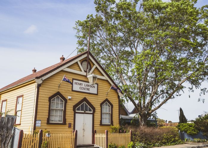 Exterior view of the Henry Lawson Centre, Gulgong. The museum features the life, works and times of Henry Lawson and includes collectibles, paintings and photographs, Mudgee