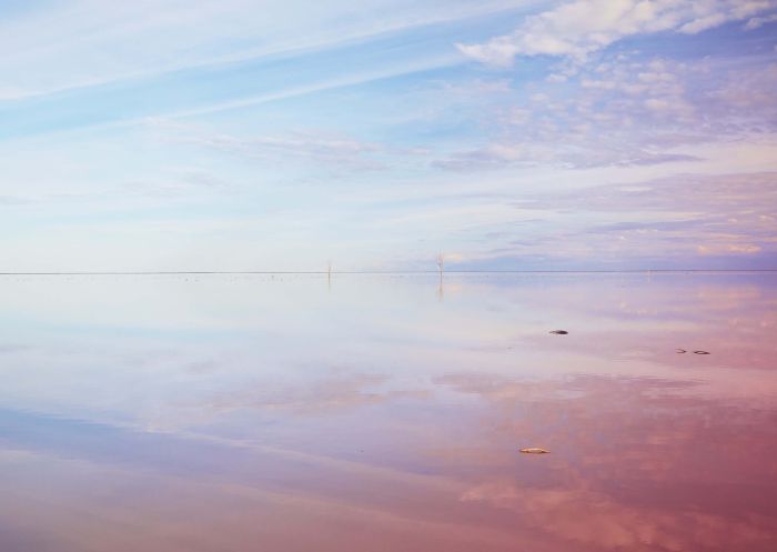 Pastel colours of Lake Menindee, Kinchega National Park
