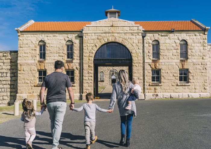 Family enjoying a visit to the historic ruins of Trial Bay Gaol, South West Rocks, North Coast