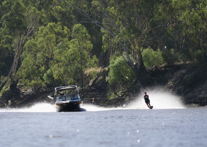 Waterskiing on the Edward River - Deniliquin - Riverina