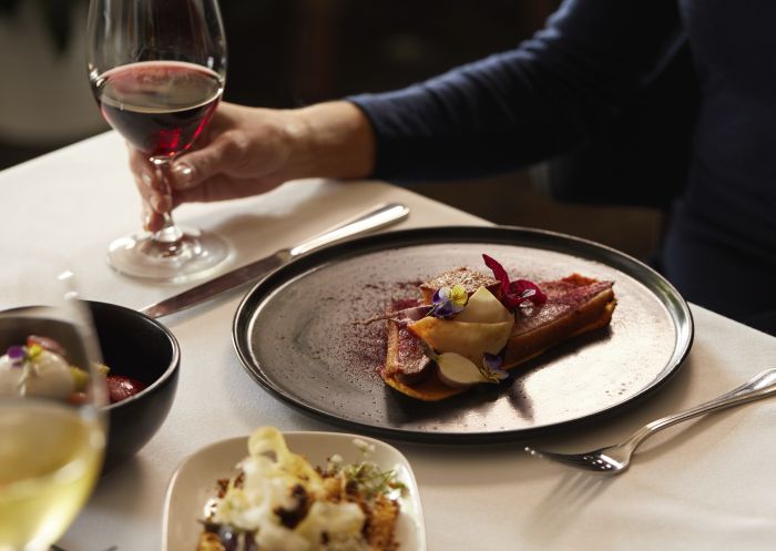 Elegant dish made from the freshest and highest quality ingredients at Eschalot restaurant, Berrima