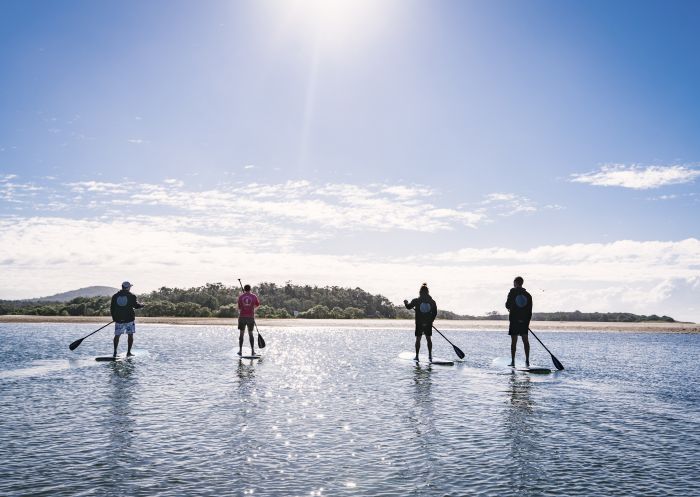 The Wajaana Yaam Adventure Tours stand up paddleboarding experience on the Corindi River, Red Rock