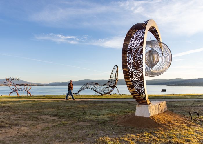 Lake Light Sculpture in Jindabyne, Snowy Mountains