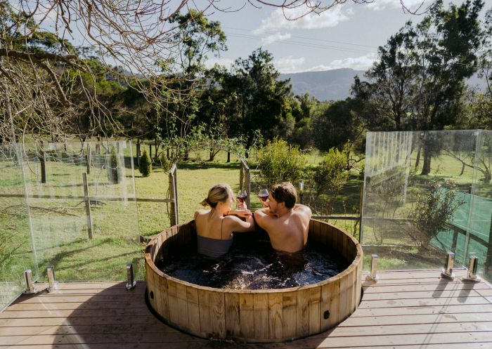 Relax in the Plunge Pool at Jamberoo Valley Farm Stay and Cottages in Jamberoo
