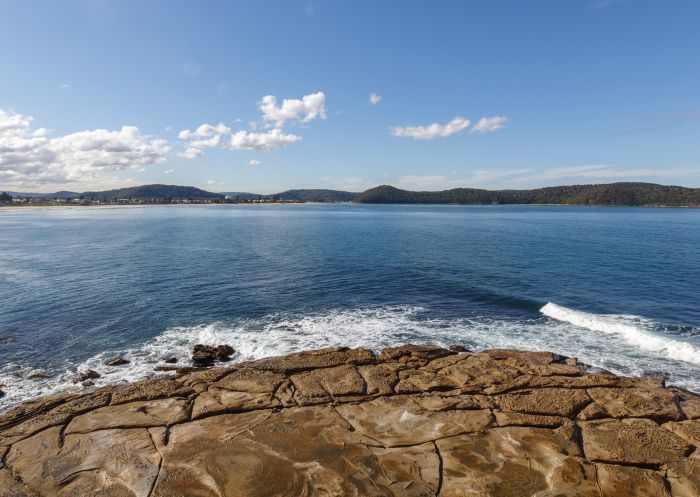 Scenic coastal views of Broken Bay from Umina Beach