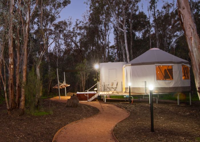 Camp in a yurt