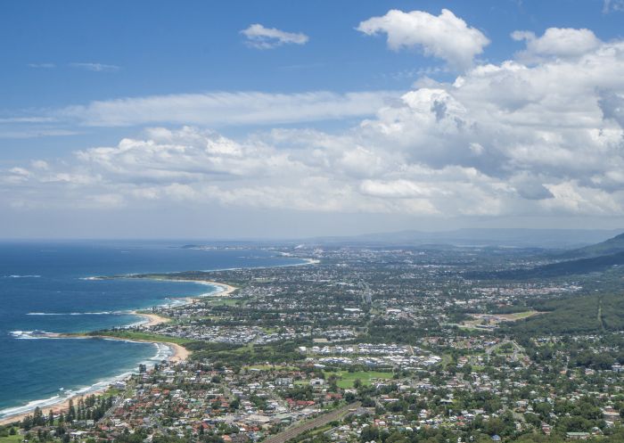 Views from Sublime Point, Austinmer looking south towards the city of Wollongong