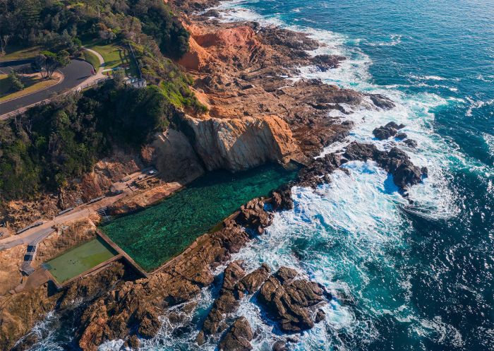 The picturesque Blue Pool situated along the Bermagui coastline, South Coast