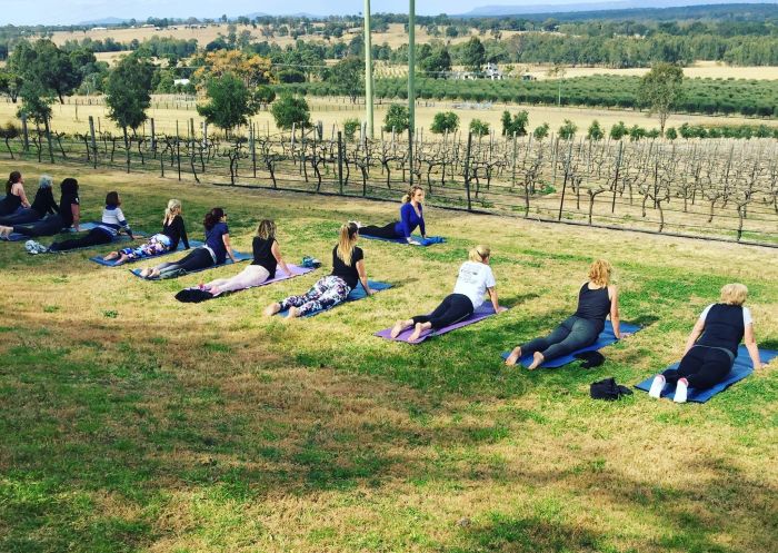 Yoga in the Vines in Rothbury, Hunter Valley