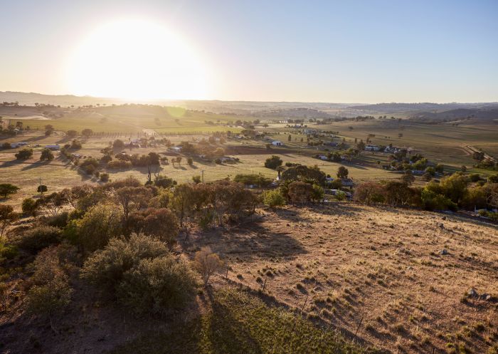 Scenic views overlooking the Canowindra countryside from a hot air balloon ride in Orange, Country NSW