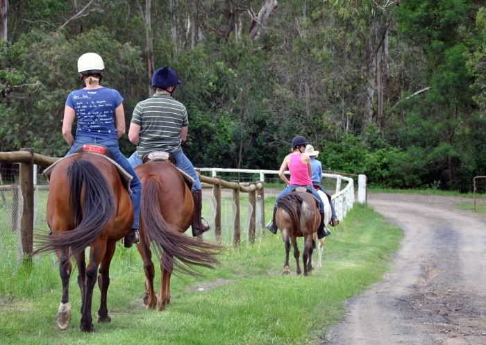Riding the trail at Mowbray Park Farm in Picton, Sydney