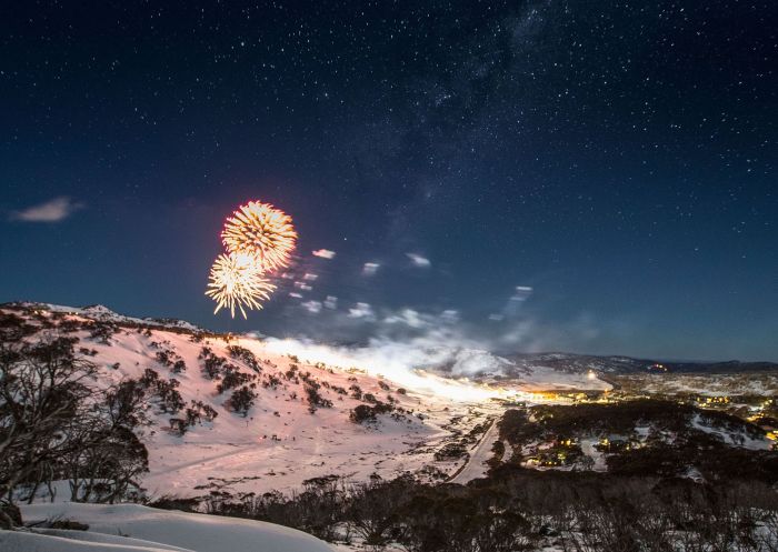Fireworks Displays and Neon Night Skiing in Perisher, Jindabyne, Snowy Mountains