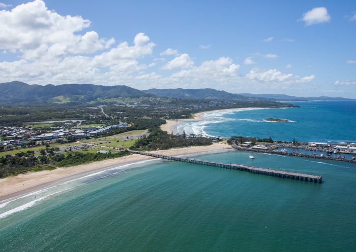 Coffs Harbour marina and jetty area