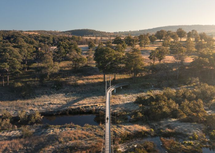 Pedestrian suspension bridge located in Oxley Rivers National Park, Walcha in Armidale, Country NSW