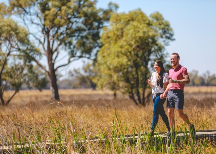 Guided or self-guided walk at Restdown Wines and Walking Trail in Deniliquin, The Murray