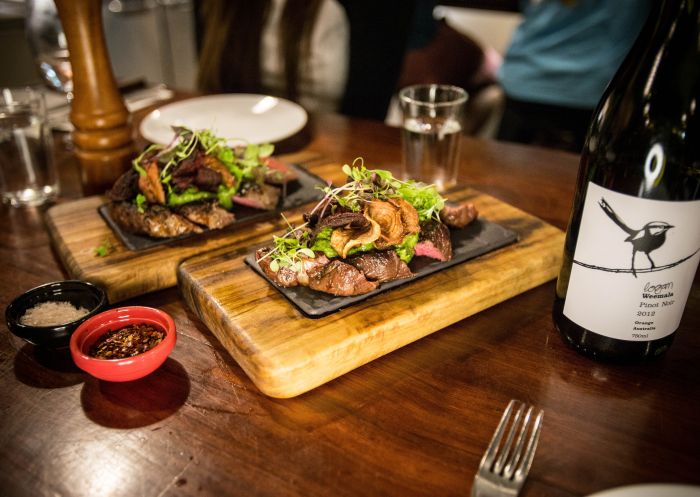 Food and Wine at Leura Garage in Leura, Katoomba in the Blue Mountains