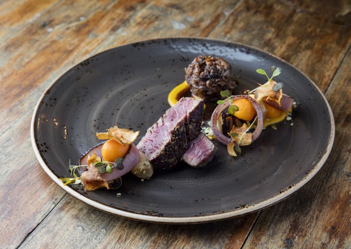 Fine dining dishes available at Pipeclay Pumphouse Restaurant in Mudgee, Country NSW