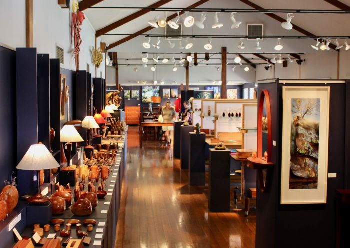 Interior of Bungendore Wood Works Gallery at Bungendore in Queanbeyan, Country NSW
