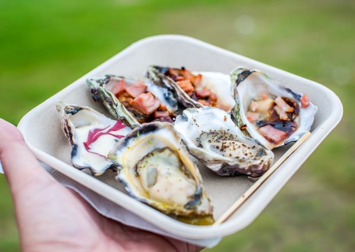 Well dressed oysters at the Narooma Oyster Festival in Narooma, Batemans Bay & Eurobodalla in the South Coast