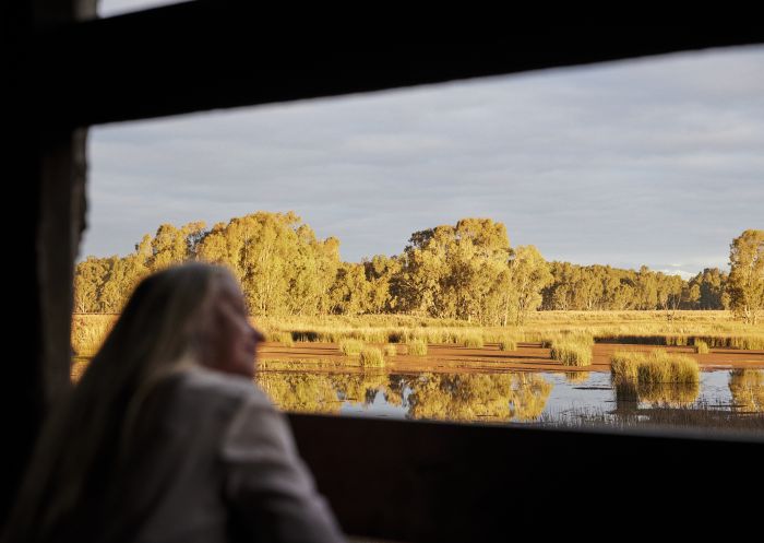 Reed Beds Bird Hide in the Murray Valley National Park