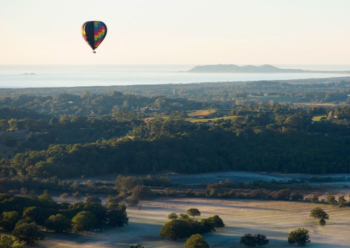 Hot air balloon at sunrise, Byron Bay Ballooning, Byron Bay