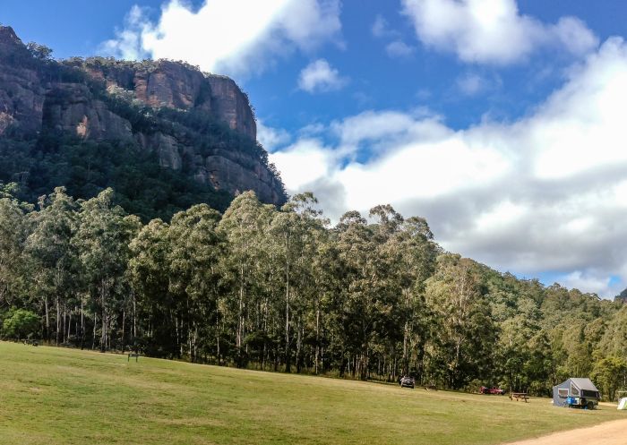 View of Newnes Campground, Wollemi National Park 