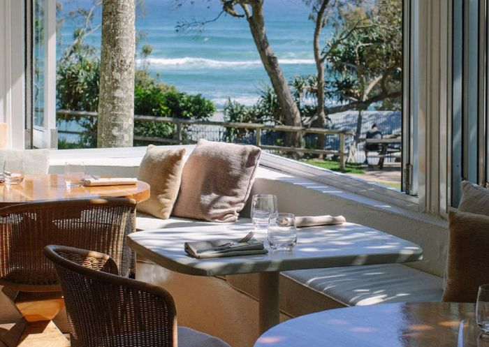 Scenic view of dining room at Raes on Wategos, Bryon Bay