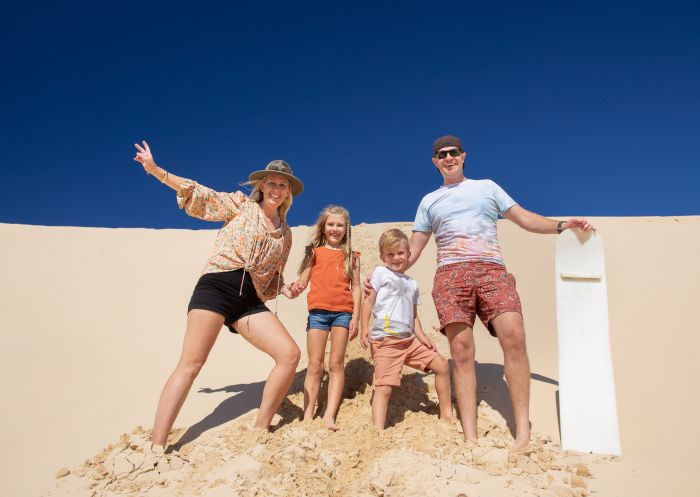 Sandboarding family adventure, Port Stephens