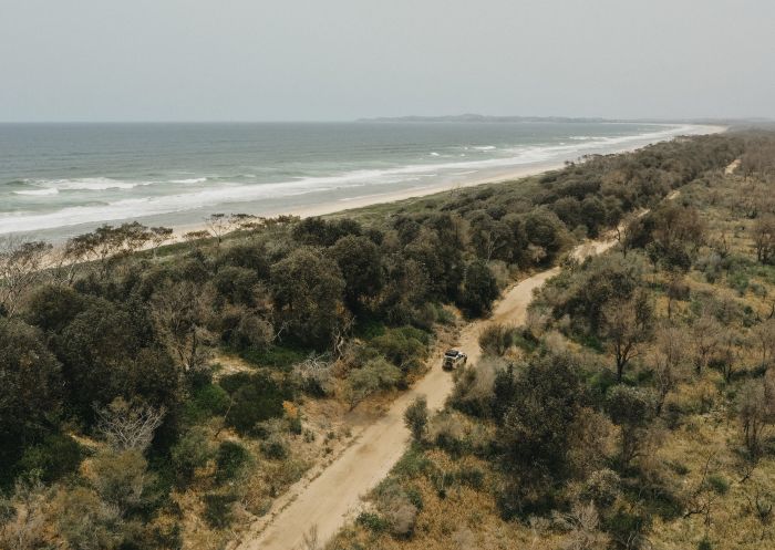 Aerial view of Goolawah National Park, Crescent Head