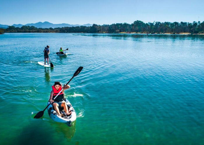 Kayak and paddle boards near Riverside Holiday Resort, Urunga