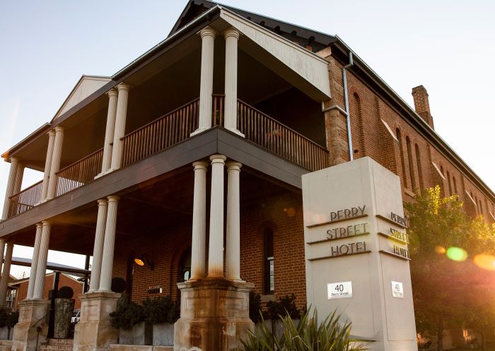 Exterior view of the historic Perry Street Hotel building, Mudgee