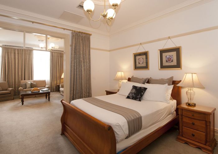 View of hotel suite at Cobb & Co Court Boutique Hotel, Mudgee