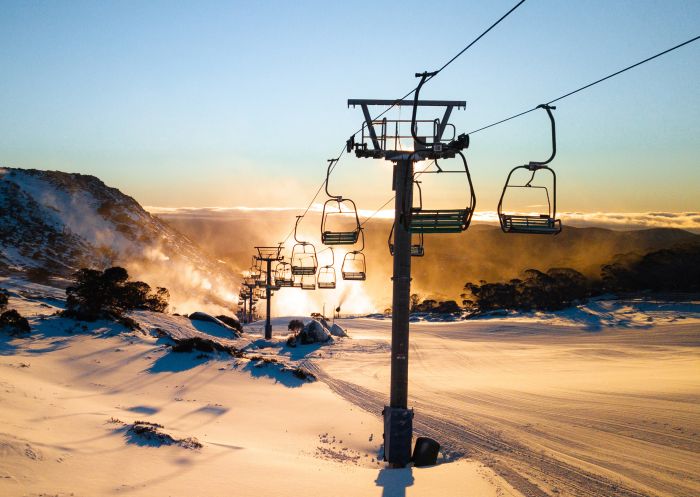 Sunrise start to the day at Blue Cow, Perisher
